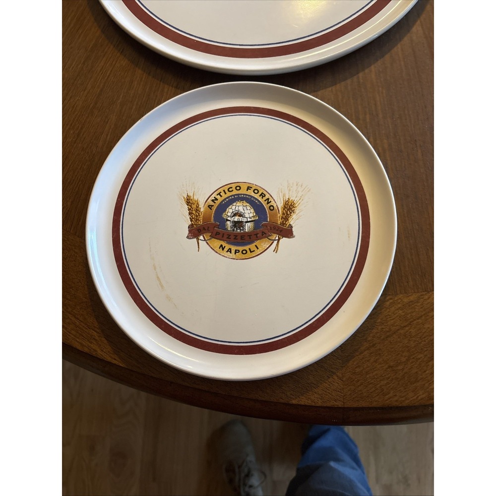 Williams Sonoma Antico Forno Napoli Pizza Set: 13" Serving Plate + 4 - 9" Plates